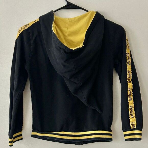 Harry Potter Kids Hufflepuff Hoodie With Pointed Hood Size 10 Preloved - Picture 1 of 8